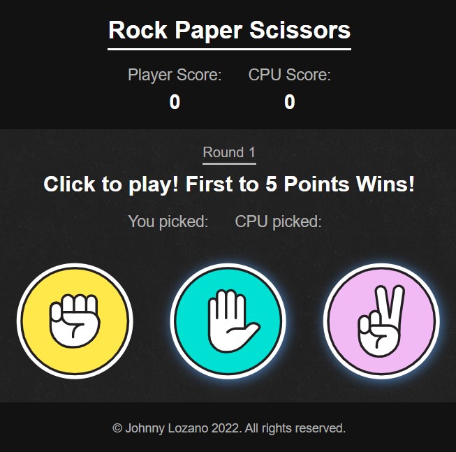 Picture of Rock, Paper, Scissors game